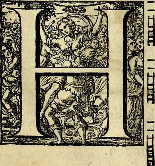 An illustration from Stichtelycke rymen, om te lesen ofte singhen. Onderscheyden in III deelen. Op nieuws over-sien en grootelijckx vermeerdert, oock de noten van druck-fauten ghecorrigeert, en verrijckt met vele copere figuren, 1647, leaf 98
