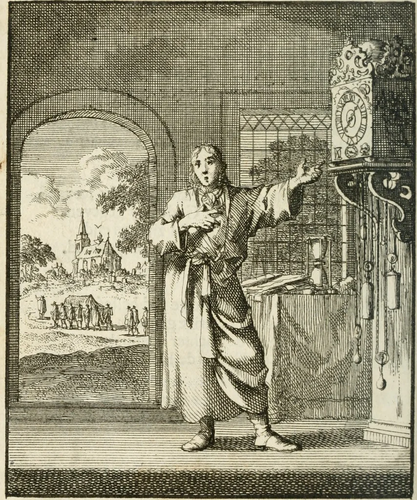 An illustration from Stichtelyke rymen op verscheiden stoffen : waar van ontrent de helft nooit voor-deesen gedrukt zijn : hier in order gestelt in twee deelen, 1700, leaf 137