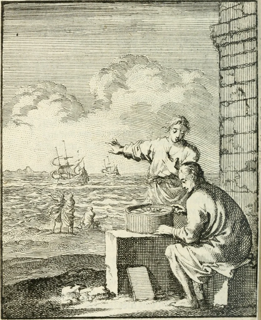 An illustration from Stichtelyke rymen op verscheiden stoffen : waar van ontrent de helft nooit voor-deesen gedrukt zijn : hier in order gestelt in twee deelen, 1700, leaf 157