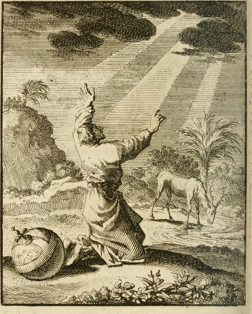 An illustration from Stichtelyke rymen op verscheiden stoffen : waar van ontrent de helft nooit voor-deesen gedrukt zijn : hier in order gestelt in twee deelen, 1700, leaf 65