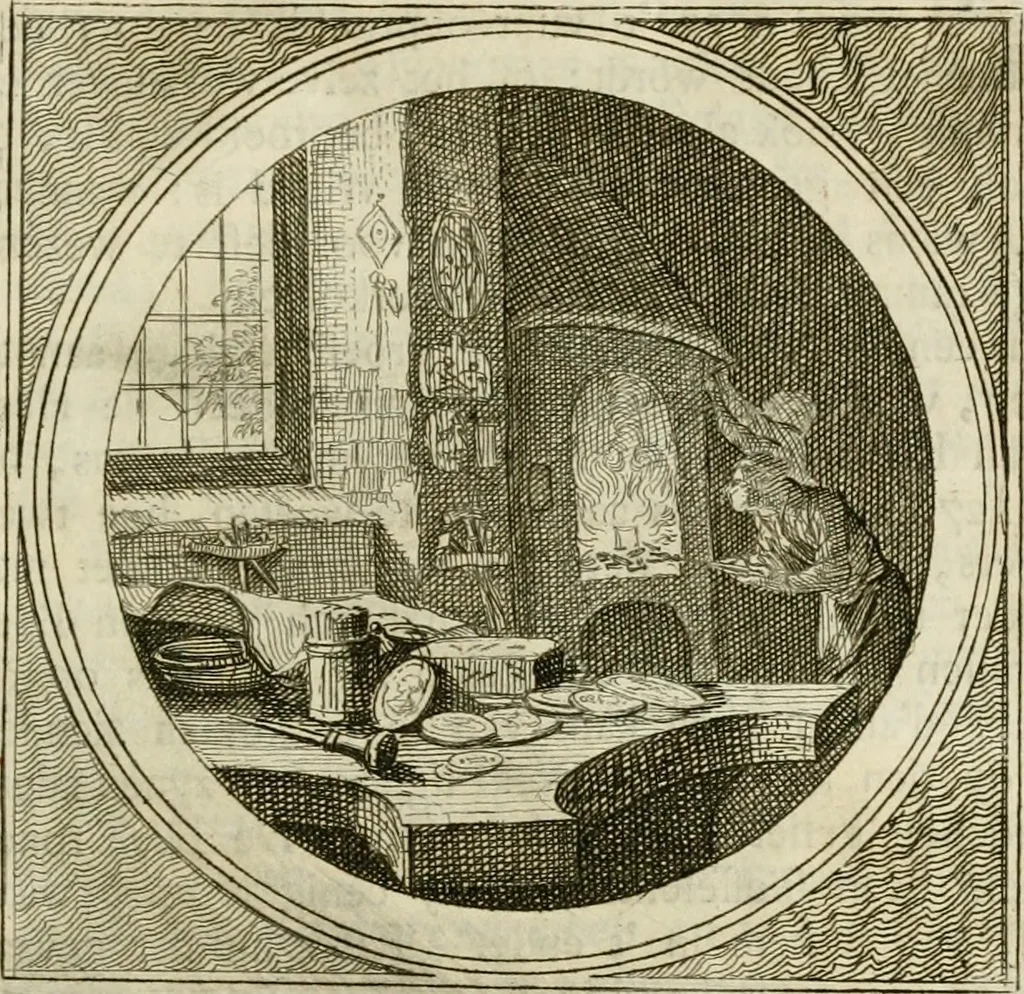 An illustration from Stichtelyke zinnebeelden : gepast of deugden en ondeugden, in LVII tafereelen vertoond, 1767, leaf 118