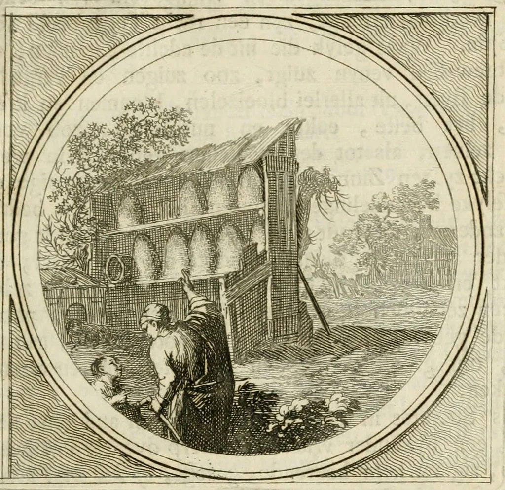 An illustration from Stichtelyke zinnebeelden : gepast of deugden en ondeugden, in LVII tafereelen vertoond, 1767, leaf 152