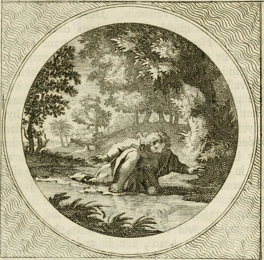 An illustration from Stichtelyke zinnebeelden : gepast of deugden en ondeugden, in LVII tafereelen vertoond, 1767, leaf 172