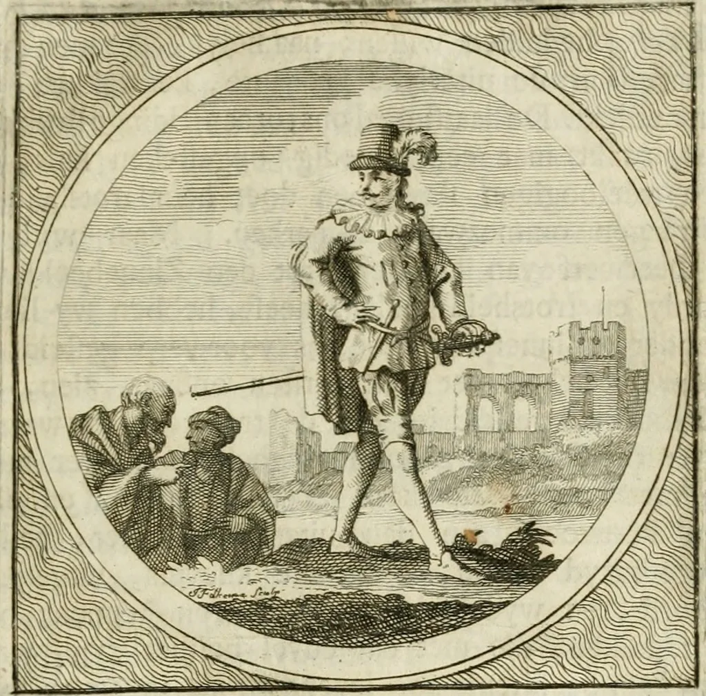 An illustration from Stichtelyke zinnebeelden : gepast of deugden en ondeugden, in LVII tafereelen vertoond, 1767, leaf 180