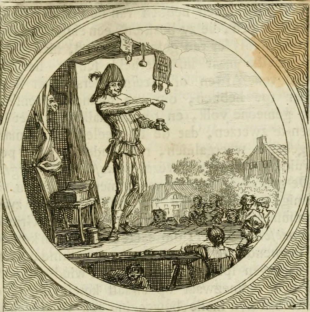 An illustration from Stichtelyke zinnebeelden : gepast of deugden en ondeugden, in LVII tafereelen vertoond, 1767, leaf 188