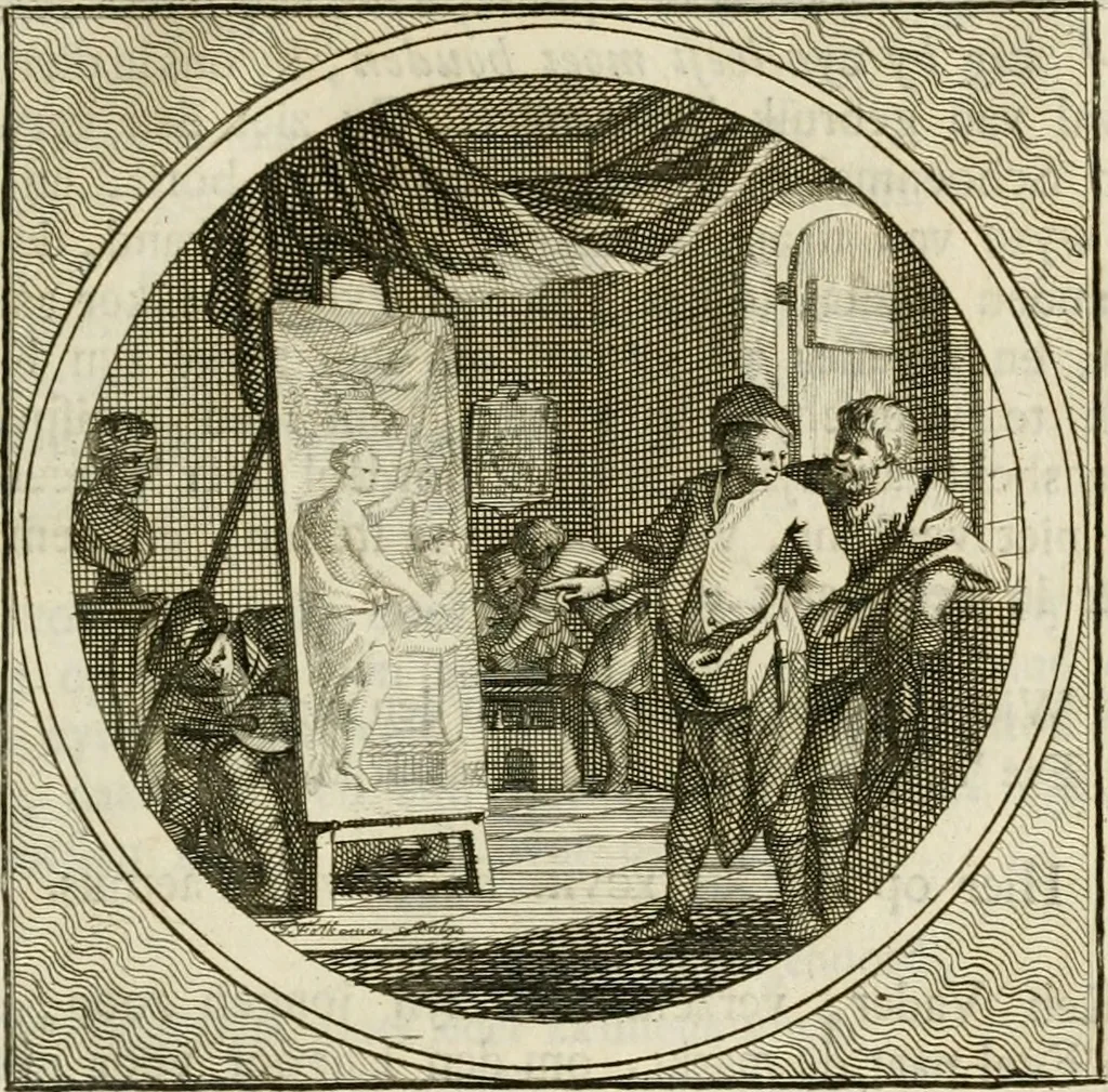 An illustration from Stichtelyke zinnebeelden : gepast of deugden en ondeugden, in LVII tafereelen vertoond, 1767, leaf 192