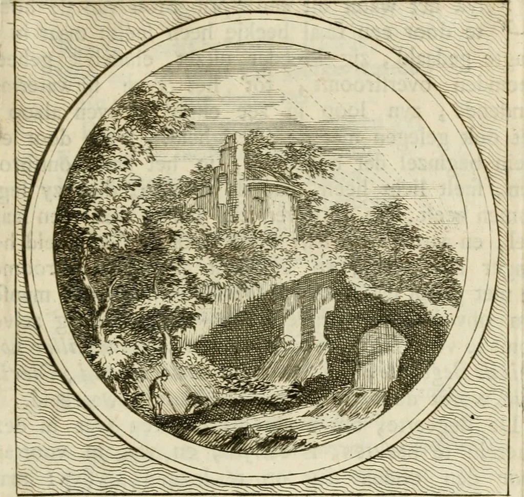 An illustration from Stichtelyke zinnebeelden : gepast of deugden en ondeugden, in LVII tafereelen vertoond, 1767, leaf 196