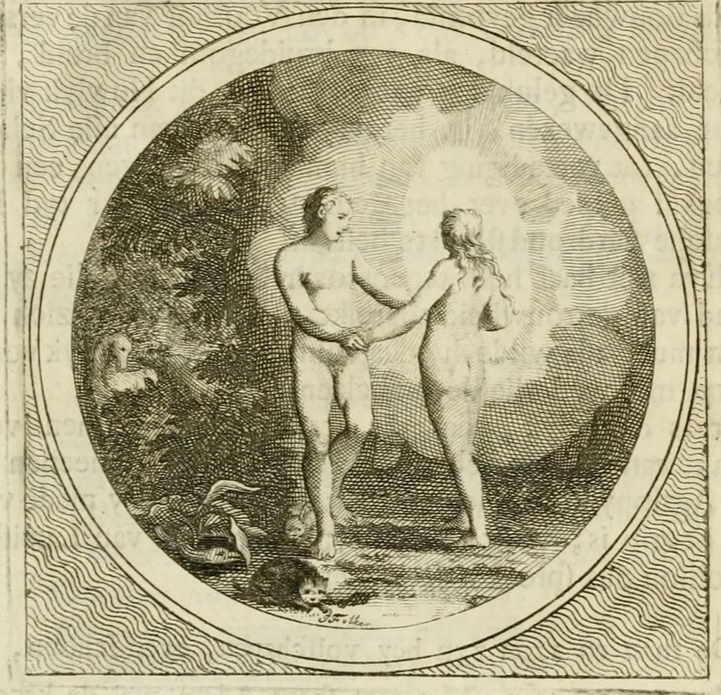 An illustration from Stichtelyke zinnebeelden : gepast of deugden en ondeugden, in LVII tafereelen vertoond, 1767, leaf 30