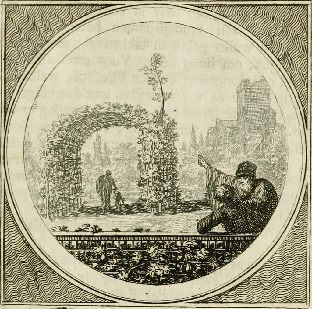 An illustration from Stichtelyke zinnebeelden : gepast of deugden en ondeugden, in LVII tafereelen vertoond, 1767, leaf 46