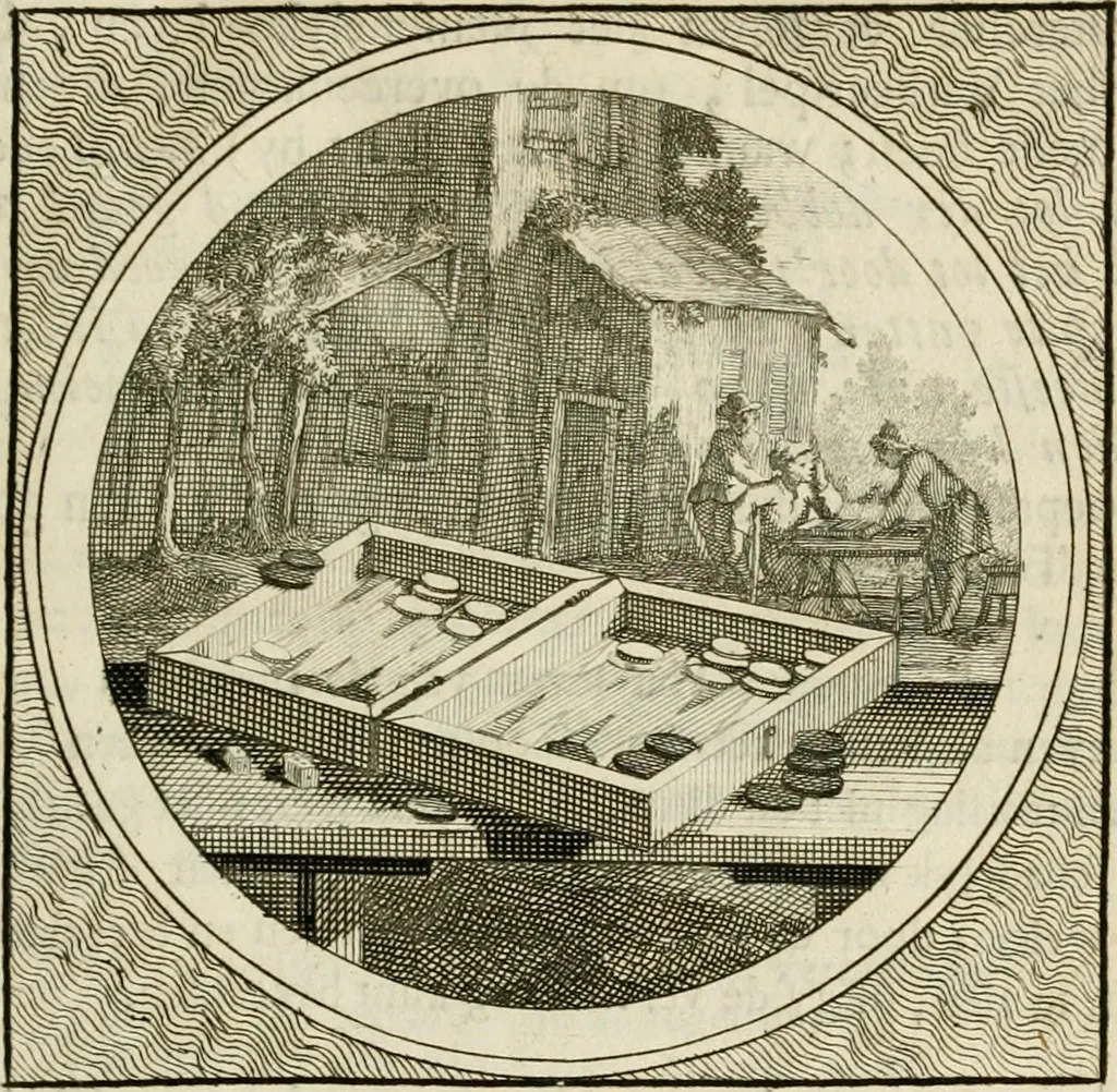 An illustration from Stichtelyke zinnebeelden : gepast of deugden en ondeugden, in LVII tafereelen vertoond, 1767, leaf 76