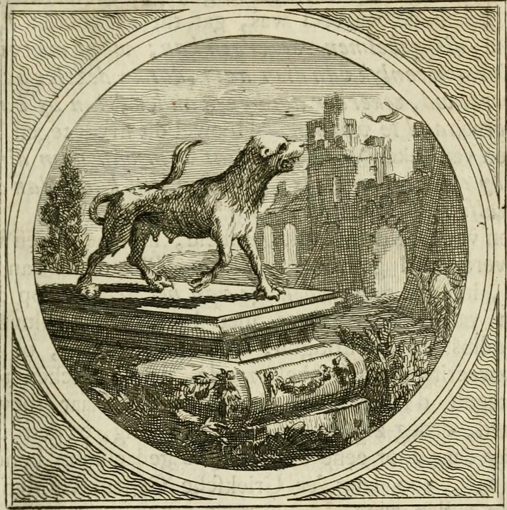 An illustration from Stichtelyke zinnebeelden : gepast of deugden en ondeugden, in LVII tafereelen vertoond, 1767, leaf 84