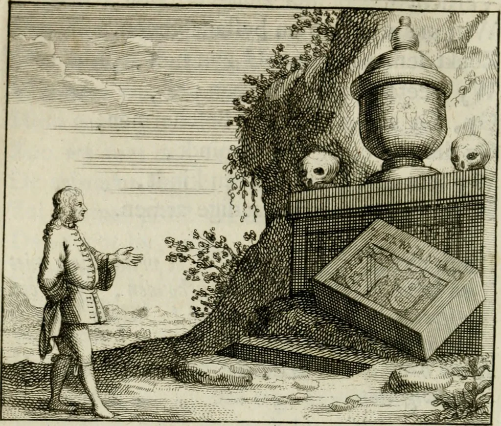 An illustration from Stichtelyke zinnebeelden, en Bybel-stoffen, 1740, leaf 101