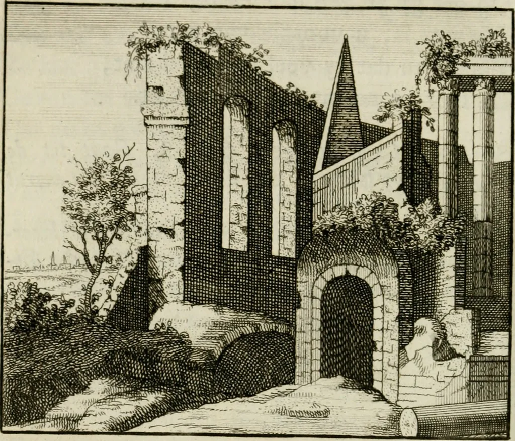 An illustration from Stichtelyke zinnebeelden, en Bybel-stoffen, 1740, leaf 145