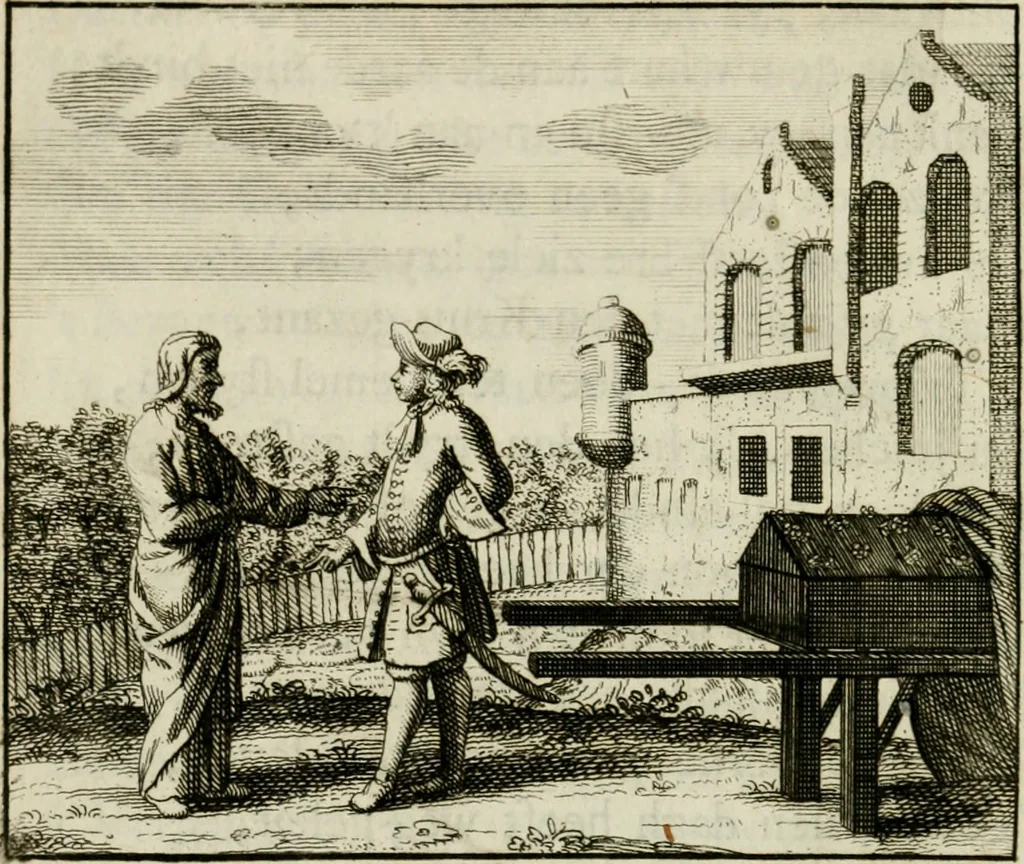 An illustration from Stichtelyke zinnebeelden, en Bybel-stoffen, 1740, leaf 169