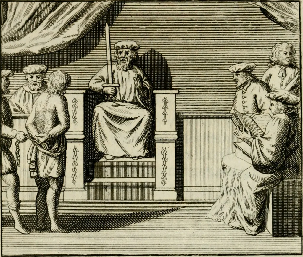 An illustration from Stichtelyke zinnebeelden, en Bybel-stoffen, 1740, leaf 177