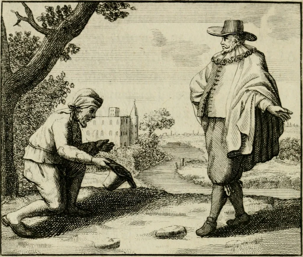 An illustration from Stichtelyke zinnebeelden, en Bybel-stoffen, 1740, leaf 33