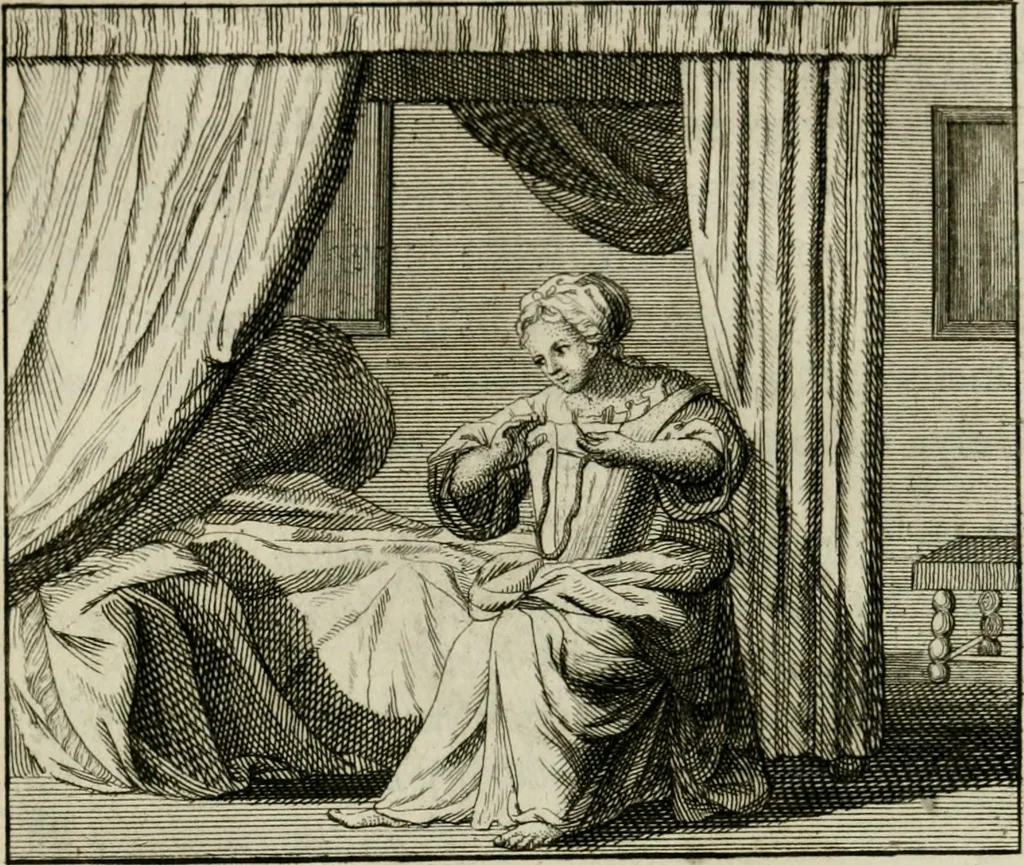 An illustration from Stichtelyke zinnebeelden, en Bybel-stoffen, 1740, leaf 77