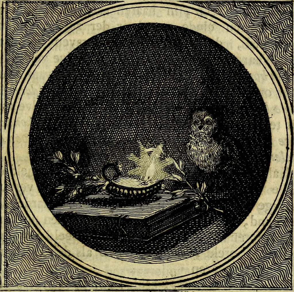 An illustration from Stichtelyke zinnebeelden, gepast op deugden en ondeugden, 1767, leaf 124