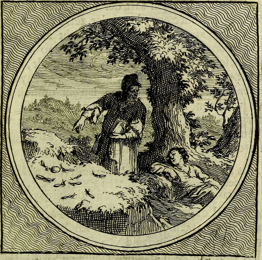 An illustration from Stichtelyke zinnebeelden, gepast op deugden en ondeugden, 1767, leaf 152