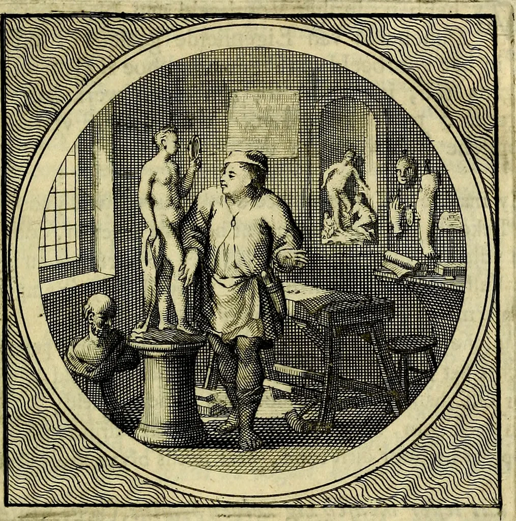 An illustration from Stichtelyke zinnebeelden, gepast op deugden en ondeugden, 1767, leaf 186