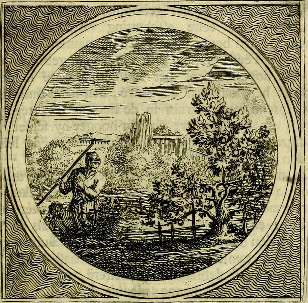 An illustration from Stichtelyke zinnebeelden, gepast op deugden en ondeugden, 1767, leaf 212
