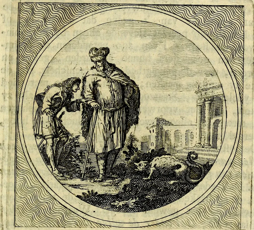 An illustration from Stichtelyke zinnebeelden, gepast op deugden en ondeugden, 1767, leaf 236