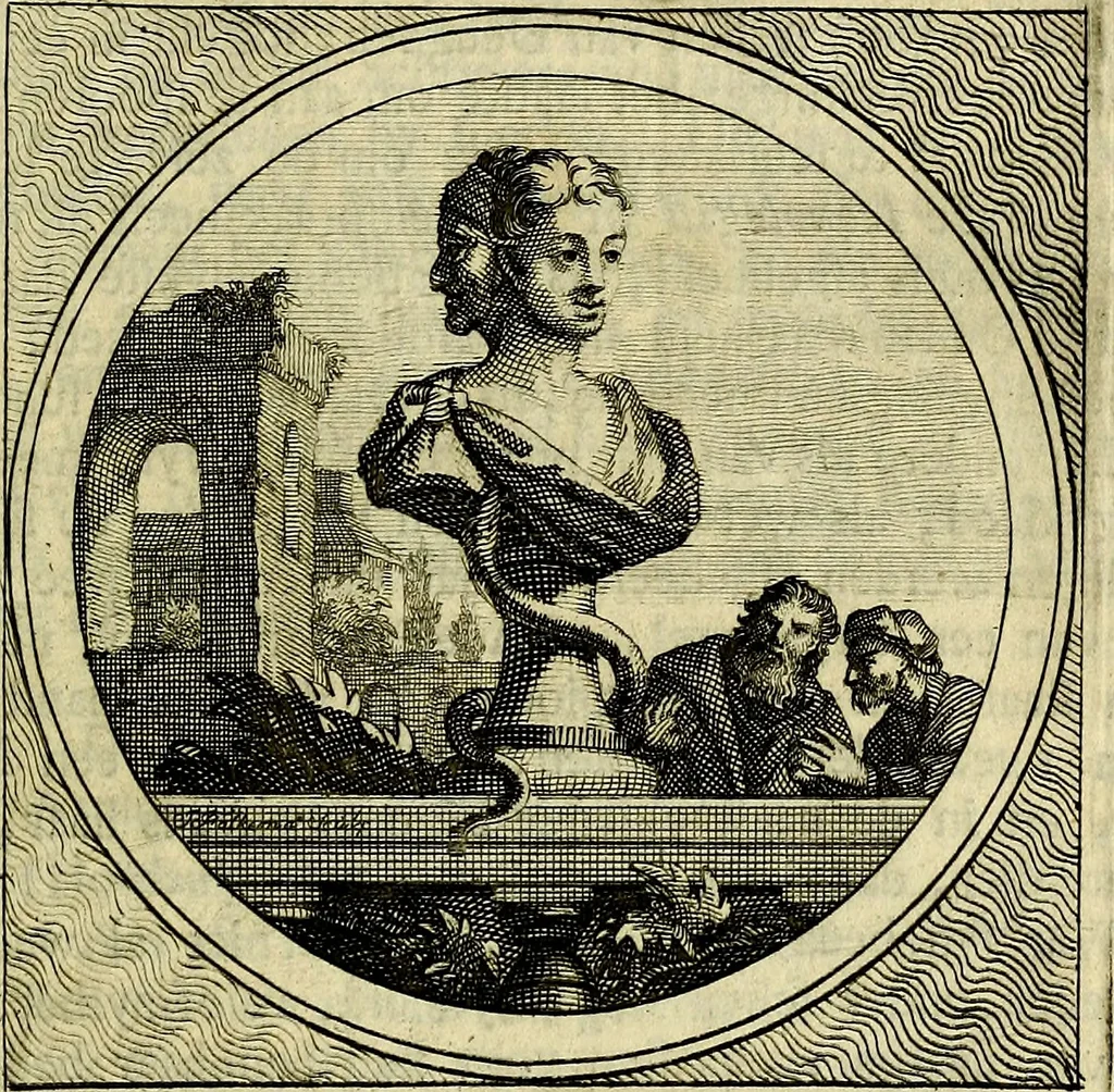 An illustration from Stichtelyke zinnebeelden, gepast op deugden en ondeugden, 1767, leaf 242