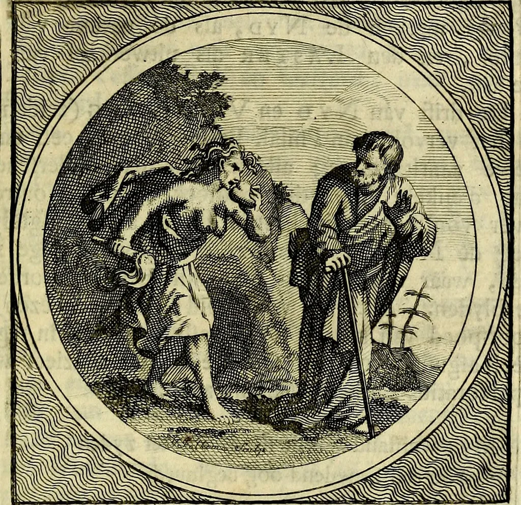 An illustration from Stichtelyke zinnebeelden, gepast op deugden en ondeugden, 1767, leaf 248