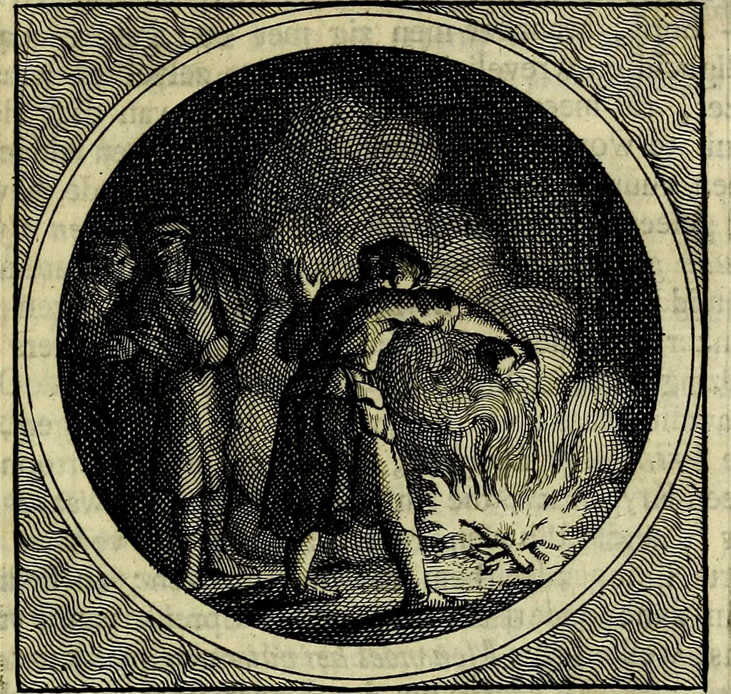 An illustration from Stichtelyke zinnebeelden, gepast op deugden en ondeugden, 1767, leaf 254