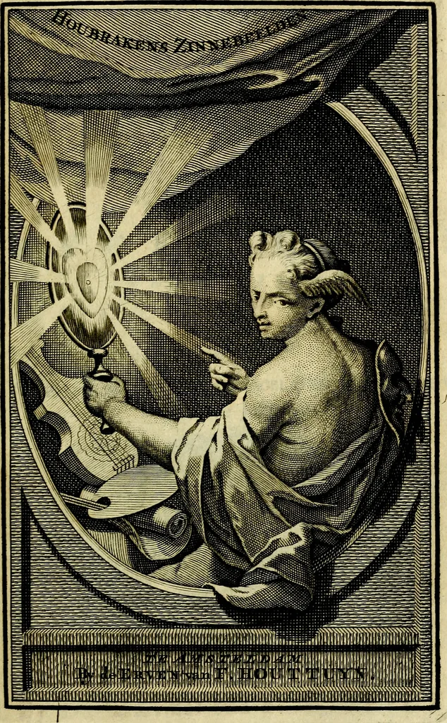 An illustration from Stichtelyke zinnebeelden, gepast op deugden en ondeugden, 1767, leaf 6