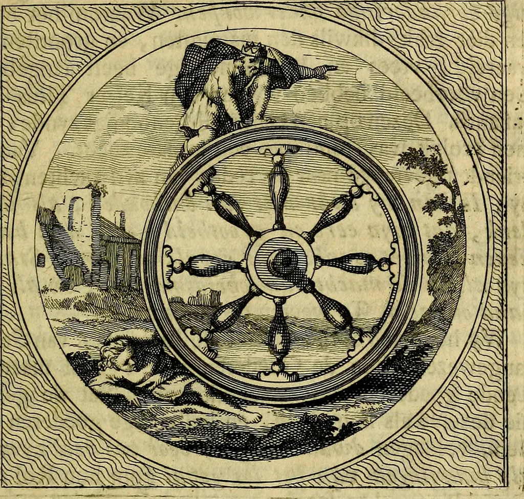 An illustration from Stichtelyke zinnebeelden, gepast op deugden en ondeugden, 1767, leaf 68