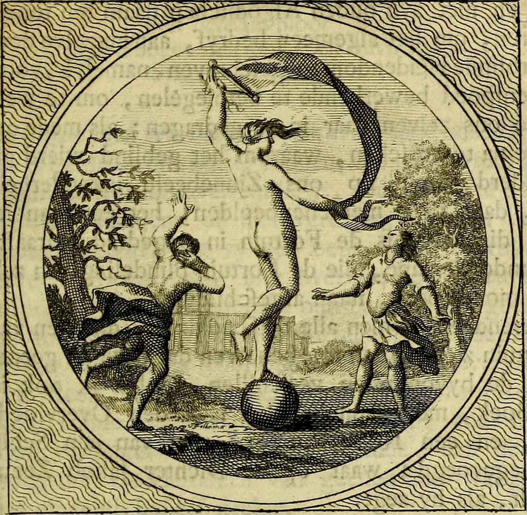An illustration from Stichtelyke zinnebeelden, gepast op deugden en ondeugden, 1767, leaf 74