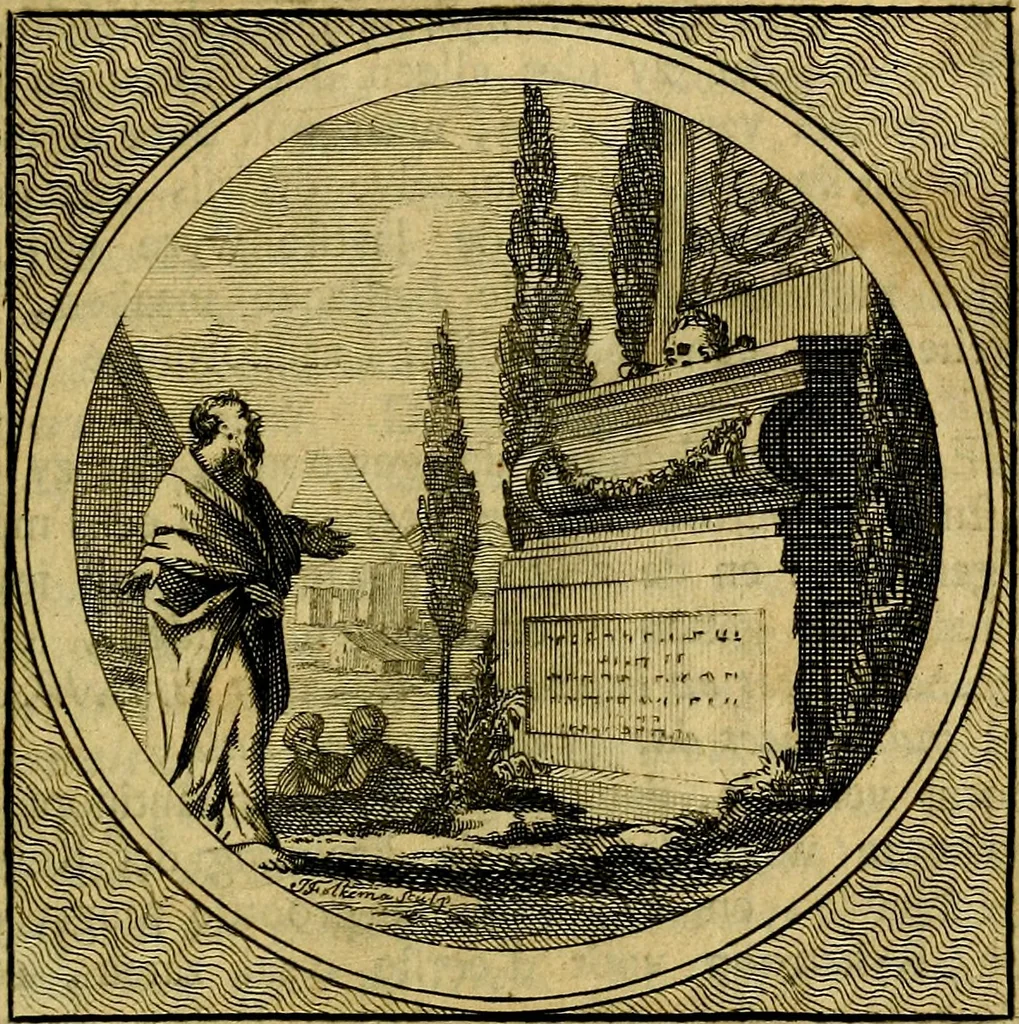 An illustration from Stichtelyke zinnebeelden, gepast op deugden en ondeugden, 1767, leaf 98