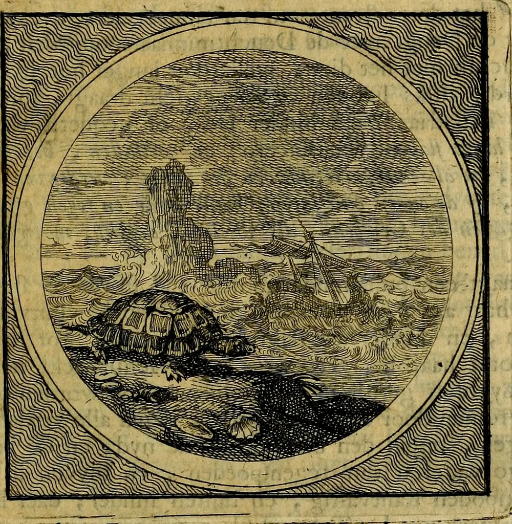 An illustration from Stichtelyke zinnebeelden gepast op deugden en ondeugden : in LVII tafereeelen vertoont, 1723, leaf 114