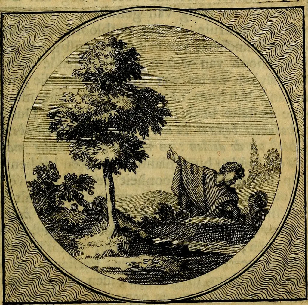 An illustration from Stichtelyke zinnebeelden gepast op deugden en ondeugden : in LVII tafereeelen vertoont, 1723, leaf 138