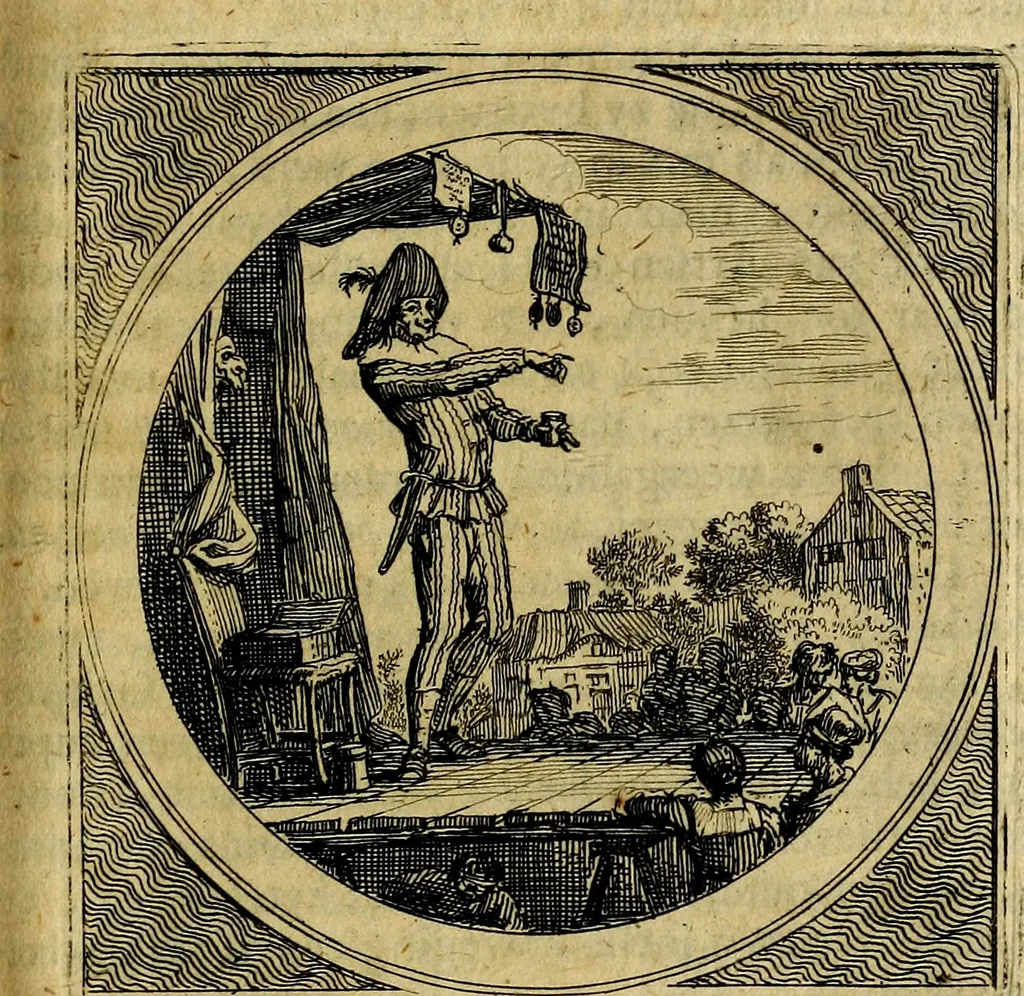 An illustration from Stichtelyke zinnebeelden gepast op deugden en ondeugden : in LVII tafereeelen vertoont, 1723, leaf 194