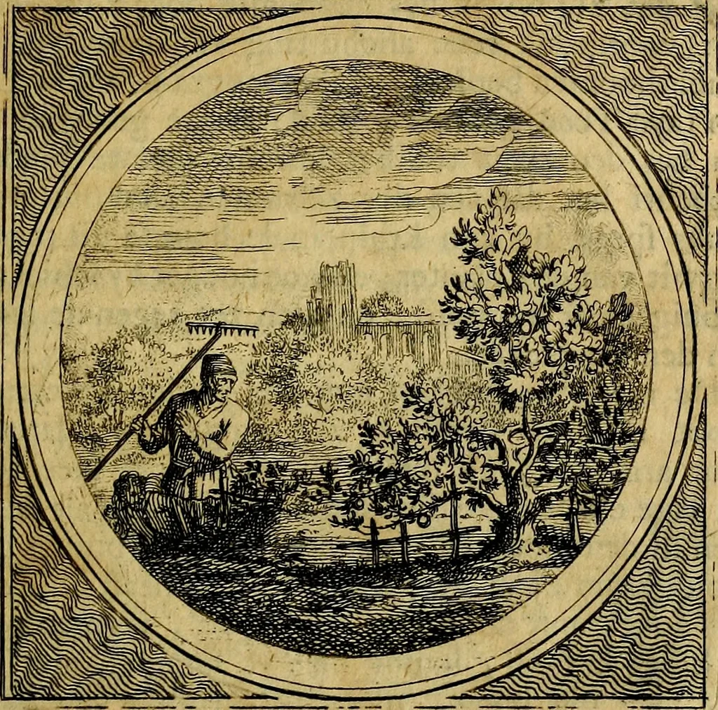An illustration from Stichtelyke zinnebeelden gepast op deugden en ondeugden : in LVII tafereeelen vertoont, 1723, leaf 216