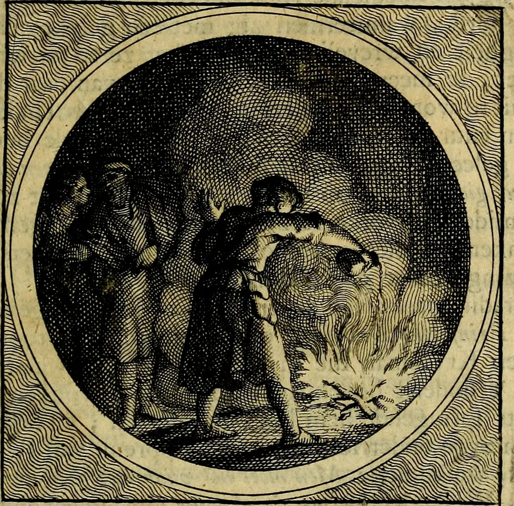 An illustration from Stichtelyke zinnebeelden gepast op deugden en ondeugden : in LVII tafereeelen vertoont, 1723, leaf 258