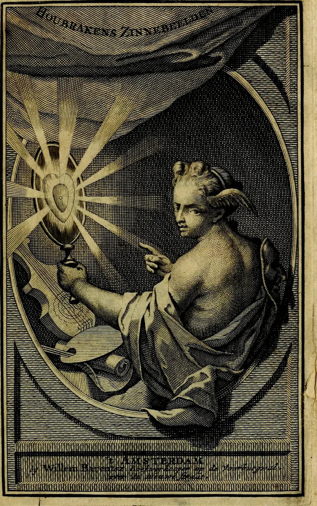 An illustration from Stichtelyke zinnebeelden gepast op deugden en ondeugden : in LVII tafereeelen vertoont, 1723, leaf 6