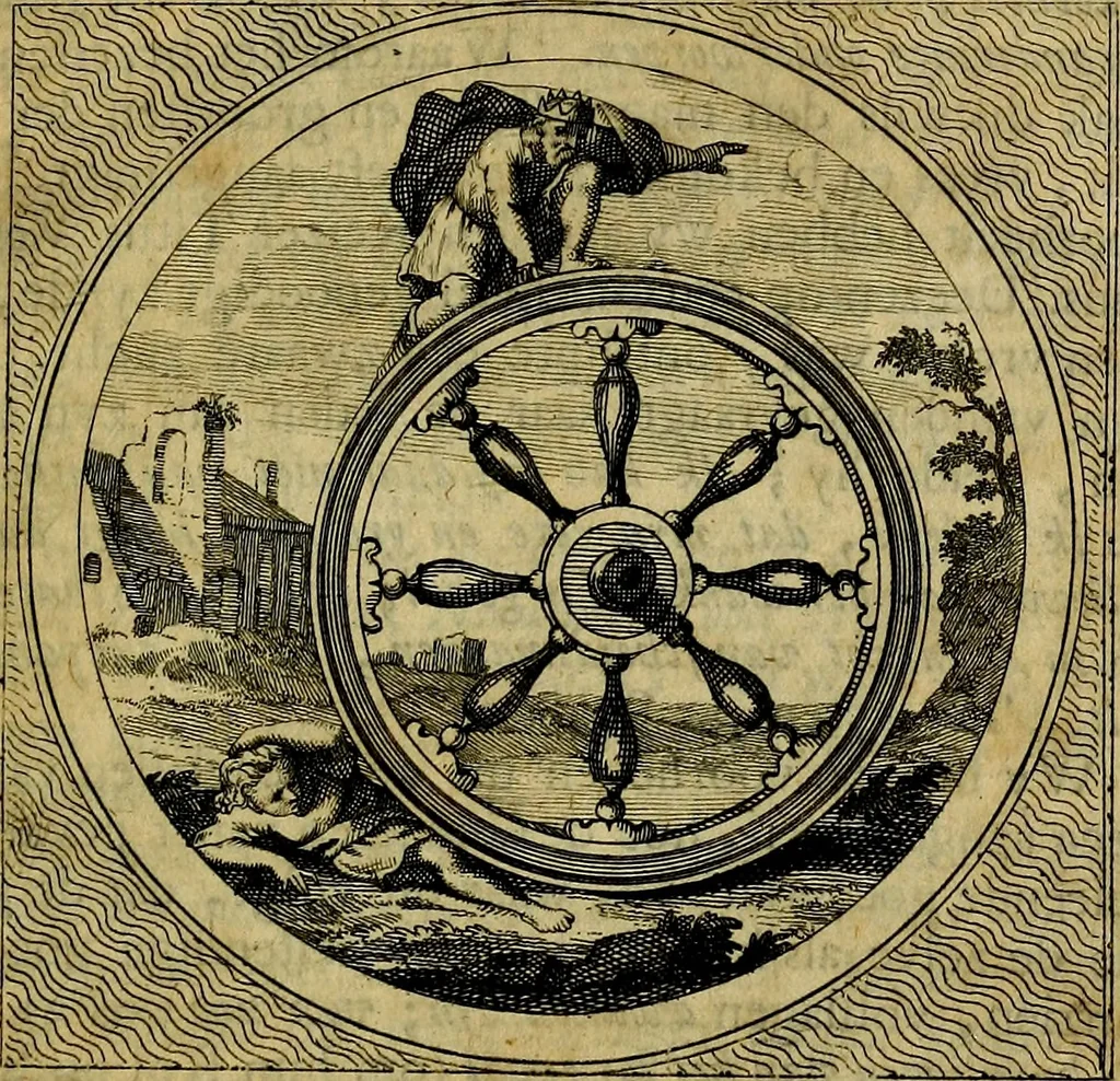 An illustration from Stichtelyke zinnebeelden gepast op deugden en ondeugden : in LVII tafereeelen vertoont, 1723, leaf 72