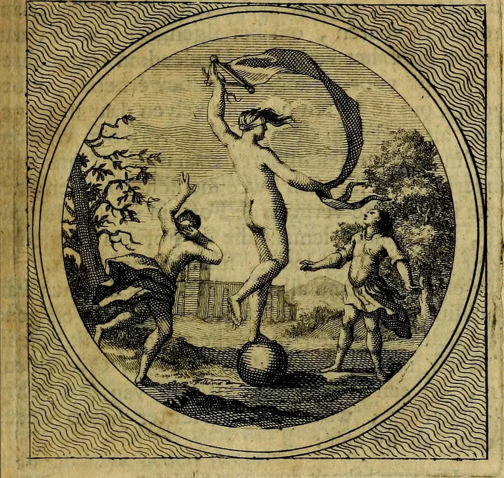An illustration from Stichtelyke zinnebeelden gepast op deugden en ondeugden : in LVII tafereeelen vertoont, 1723, leaf 78