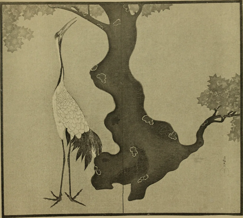 An illustration from Stilanalysen als Einführung in die japanische Malerei, 1908, leaf 198