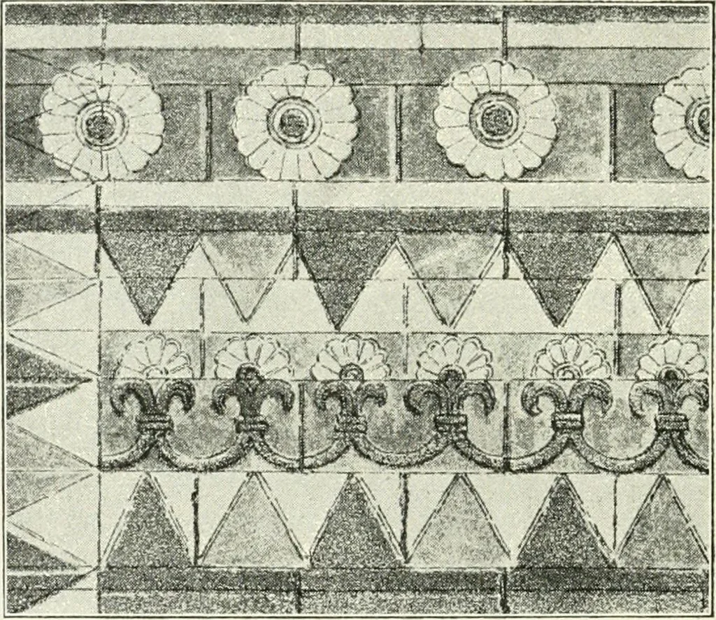 An illustration from Stilfragen : Grundlegungen zu einer Geschichte der Ornamentik, 1893, leaf 133