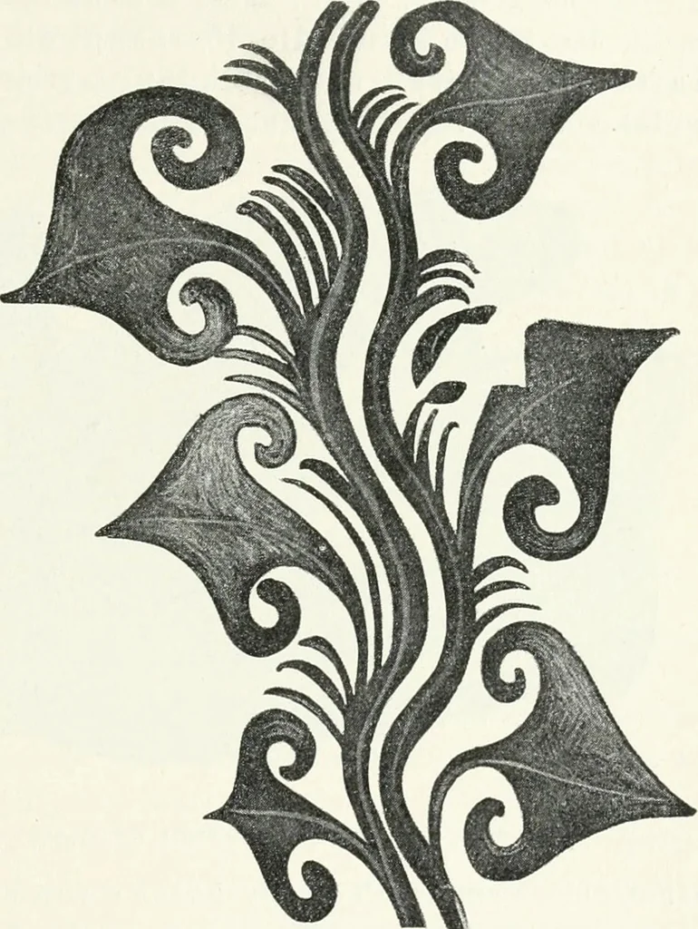 An illustration from Stilfragen : Grundlegungen zu einer Geschichte der Ornamentik, 1893, leaf 142