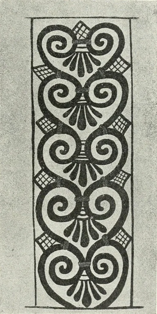 An illustration from Stilfragen : Grundlegungen zu einer Geschichte der Ornamentik, 1893, leaf 180