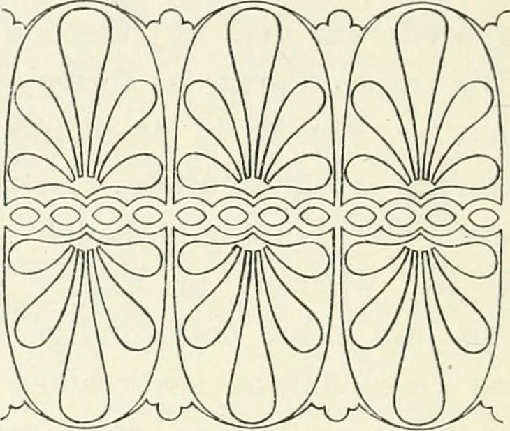 An illustration from Stilfragen : Grundlegungen zu einer Geschichte der Ornamentik, 1893, leaf 217