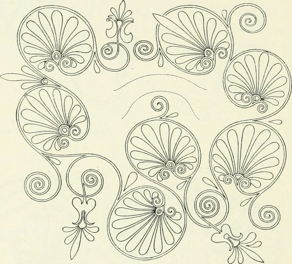 An illustration from Stilfragen : Grundlegungen zu einer Geschichte der Ornamentik, 1893, leaf 225