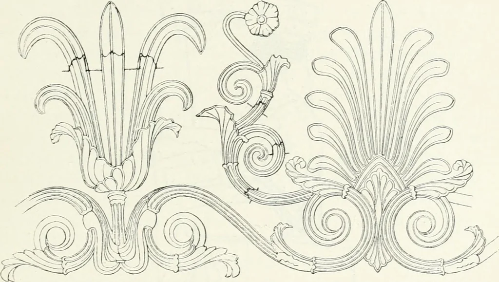 An illustration from Stilfragen : Grundlegungen zu einer Geschichte der Ornamentik, 1893, leaf 238