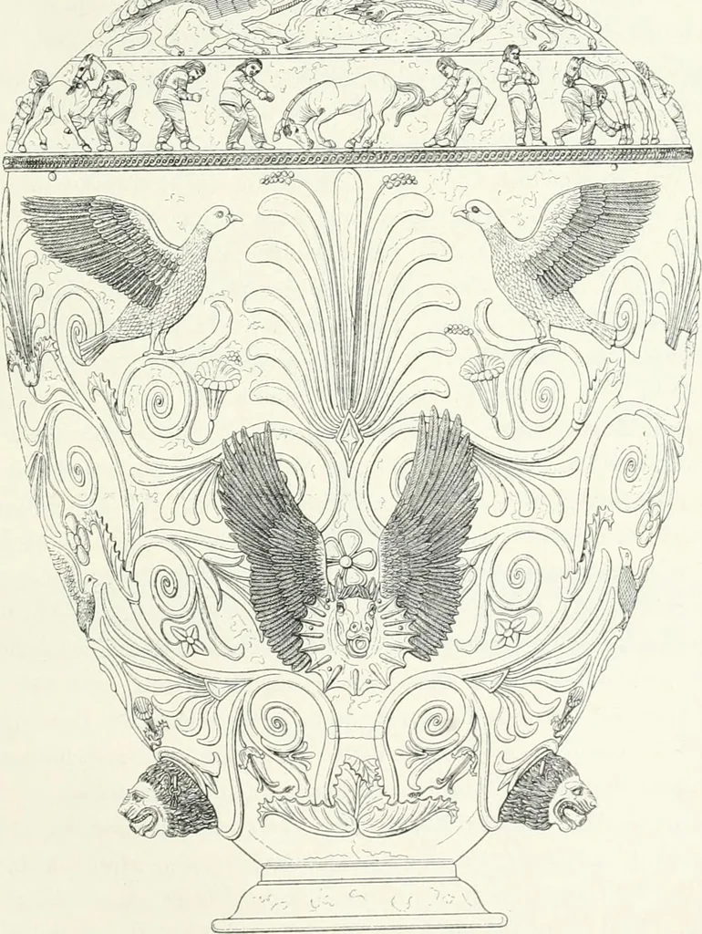 An illustration from Stilfragen : Grundlegungen zu einer Geschichte der Ornamentik, 1893, leaf 258