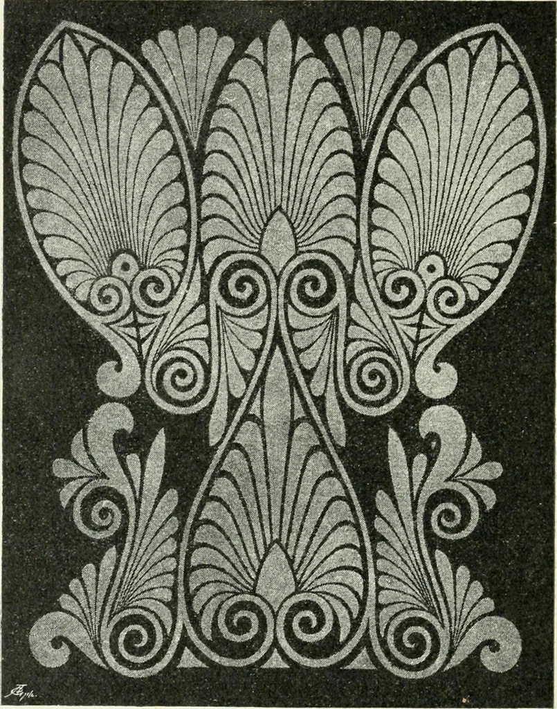 An illustration from Stilfragen : Grundlegungen zu einer Geschichte der Ornamentik, 1893, leaf 265